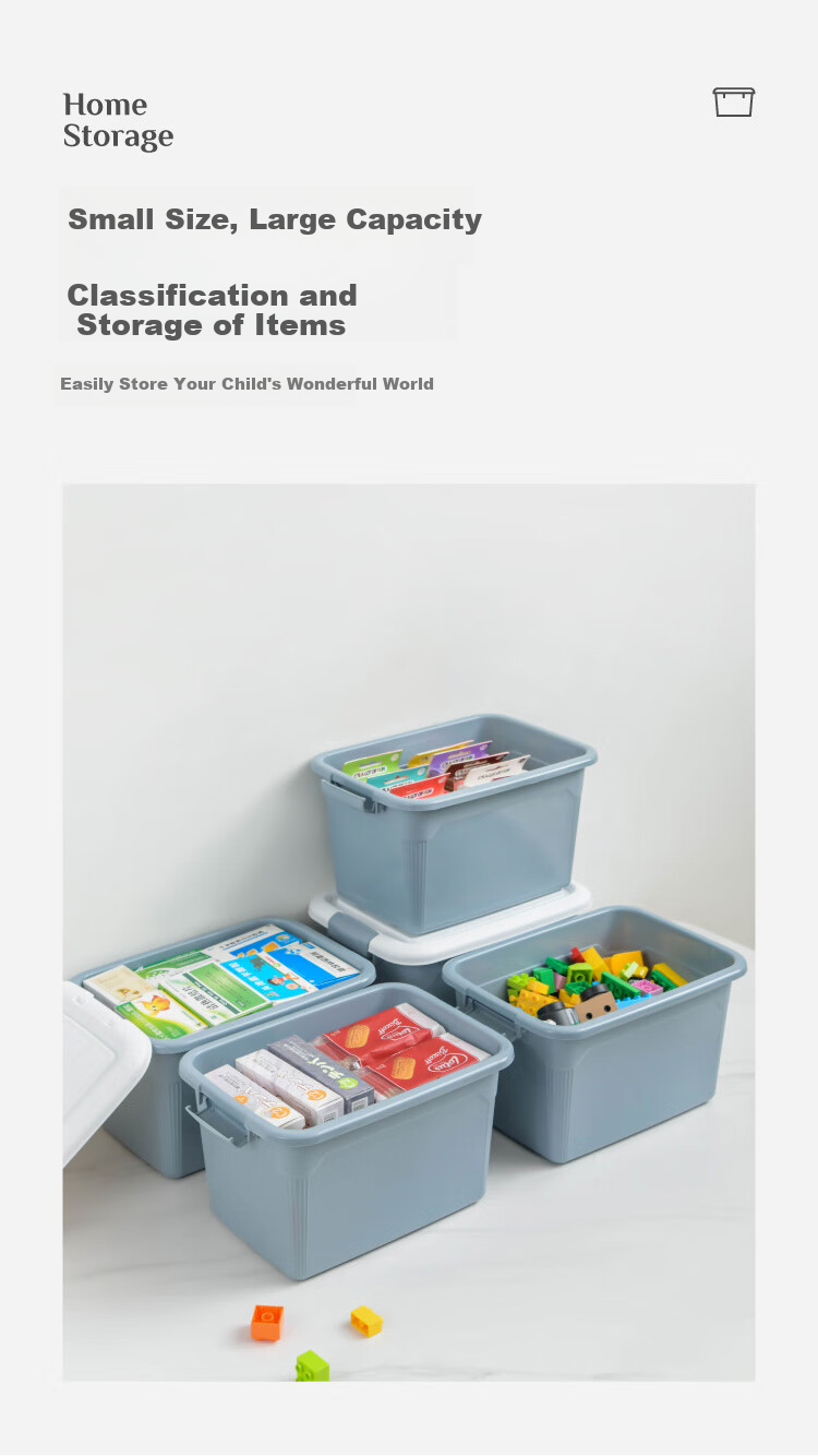 Xitianlong Plastic Storage Box, Thickened Large Size, for Clothes, Snacks And Toys, Car Organizer, 13L Capacity, 1 Piece, without Wheels 12