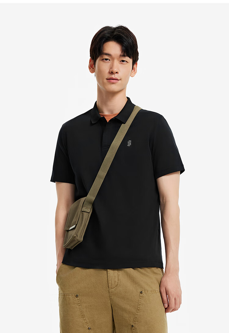 Semir Senrou Men's Summer Basic Business Commuter Style Knitted Crisp Short Sleeve Polo Shirt 101325115109 8