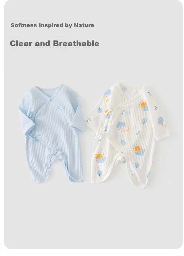 TONGTAI Baby Romper Summer Pure Cotton Clothing Newborn Butterfly Onesie Jumpsuit Jacquard Green 66cm 5