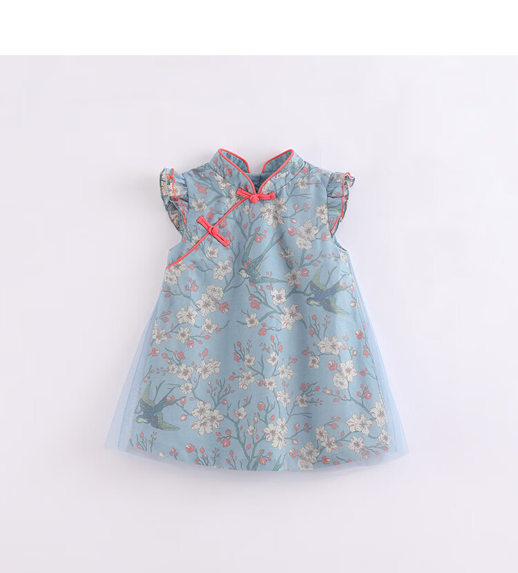 MARC&JANIE Girls' New Chinese-Style Hanfu Tulle Princess Dress, Children's Qipao Skirt, Summer 2025 Collection, 550535 2