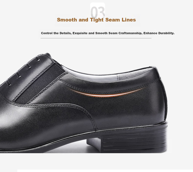 JINHOU Three-Joint Commuter Business Formal Men's Leather Shoes, Fashionable Wedding Shoes, QJ2101A, Black, Size 42 9