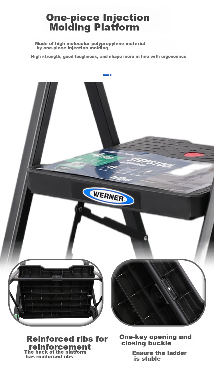 Werner Folding Ladder, 1.5 Meters, Indoor Climbing Stairs, Four Steps, S404-1CN 5