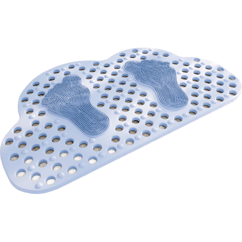Qiqijia Bathroom Non-Slip Mat, Shower Room Bath Mat, Children's Anti-Fall Foot Pad, Eco-Friendly Suction Cup Massage Floor Mat