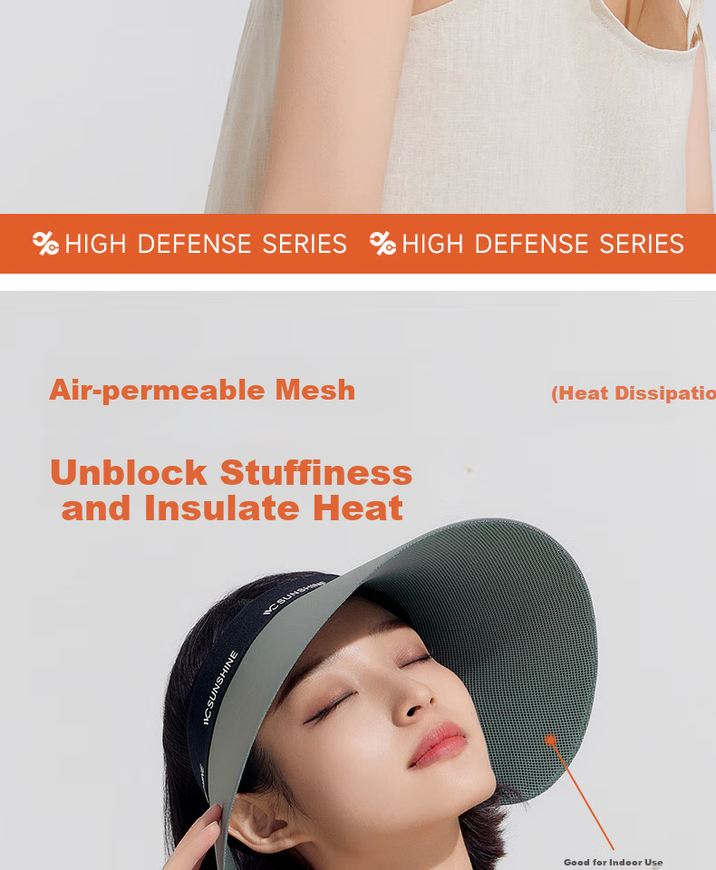 VVC Sun Protection Hat for Women, Full Face Sunshade Hat, Summer Outdoor Face-Covering UV Protection Hat, Cream White 8