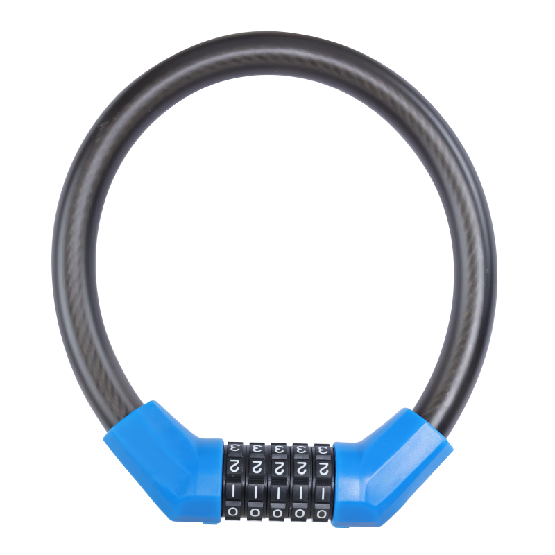 Forever Mountain Bike Anti-Theft Lock Electric Bicycle Circular Combination Lock Thickened Steel Cable Password Lock 50cm Blue