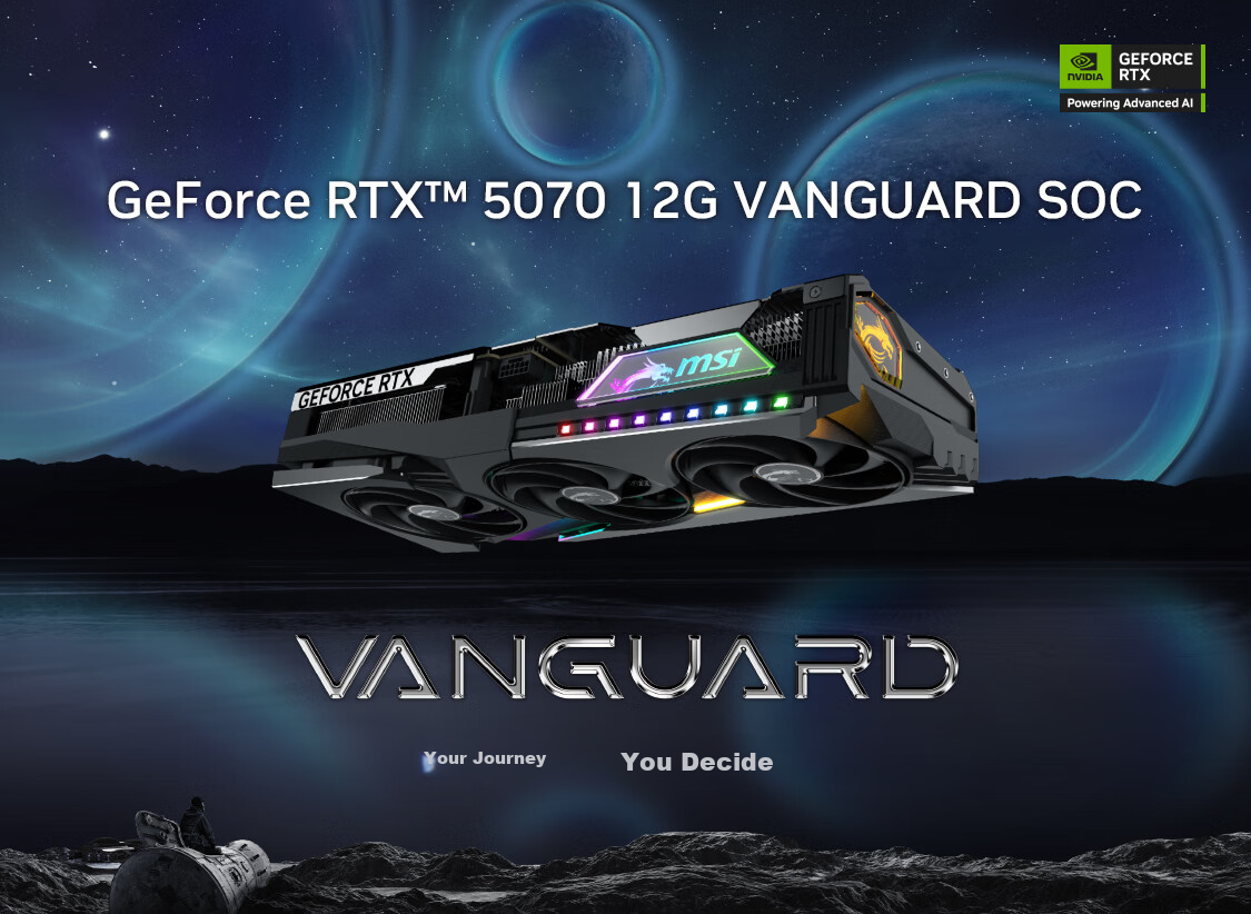 MSI GeForce RTX 5070 12G GAMING TRIO OC AI Gaming Design Editing OpenClaw Local Deployment Graphics Card 3