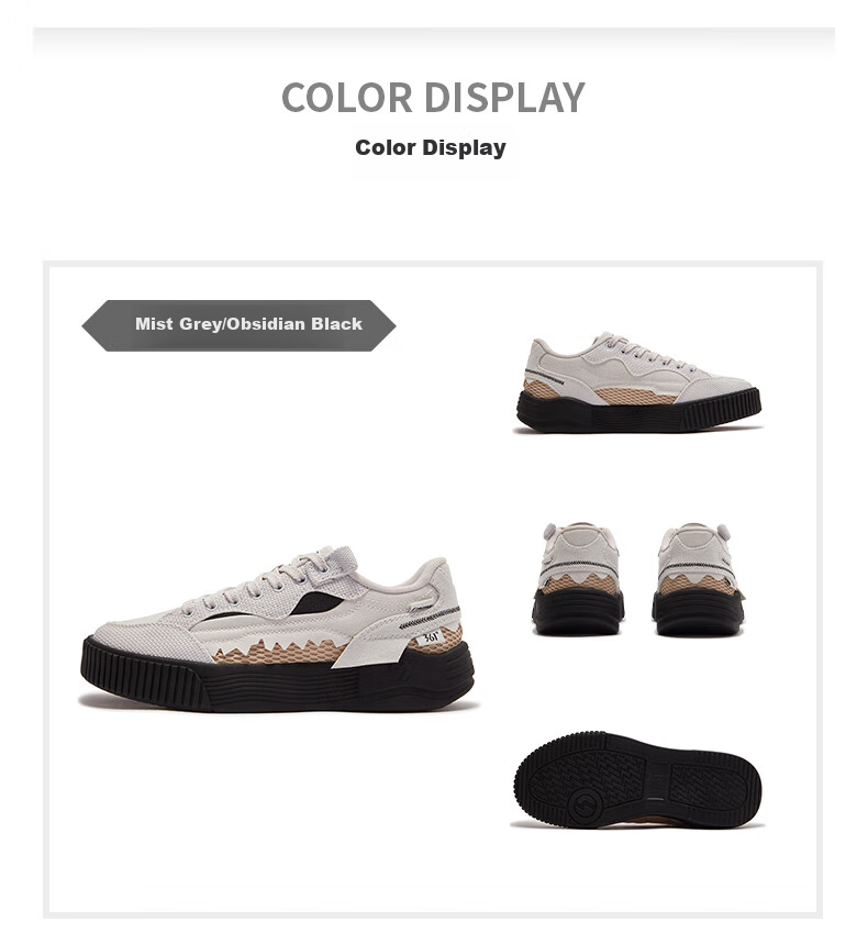 361° Women's Canvas Shoes, Spring And Summer Casual Breathable Flat Shoes, Low-Top Versatile Sneakers, 682526604-3 17