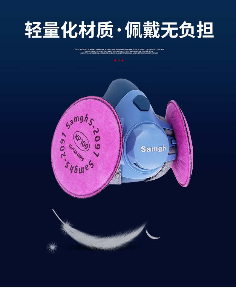 Sanhu Silicone Mask 7502 Dustproof and Gas Mask Blue 2