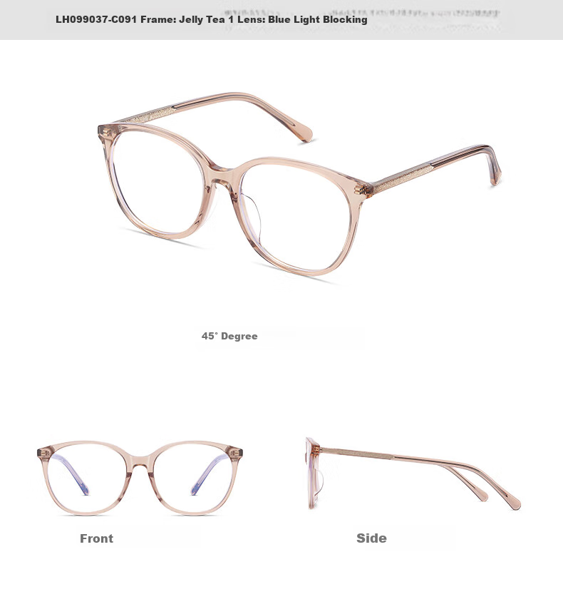 LOHO Cat Eye Glasses for Women with Myopia, Anti-Blue Light, Luxurious Feel, Ultra-Light, Bare-Faced Look, Prescription Available 17
