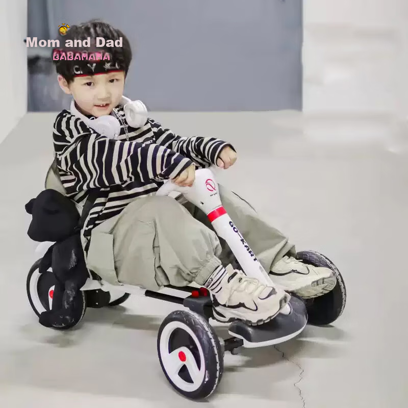 Детский электромобиль babamama Karting, для детей от 1 до 8 лет, без установки, подарок на день рождения с сиденьем и удлиненным дизайном