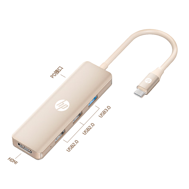 HP Type-C to HDMI Docking Station, Screen Mirroring Fast Charging Adapter Thunderbolt Converter for Apple Computers MacBook Tablets IPad Phones CT205C