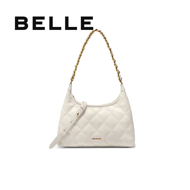 Belle Mother's Day Gift, Women's Handbag with Quality Diamond Pattern, Chanel-Inspired Style, Leather Strap Crossbody Bag X7206AX5 Beige