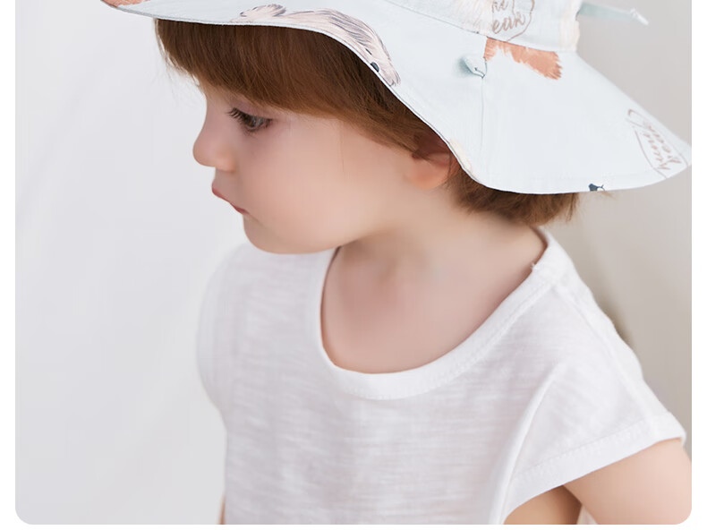 Happy Little Bear Baby Spring Summer Cotton Hat Baby Fisherman Hat Summer Sunshade Hat Newborn Sun Hat 16