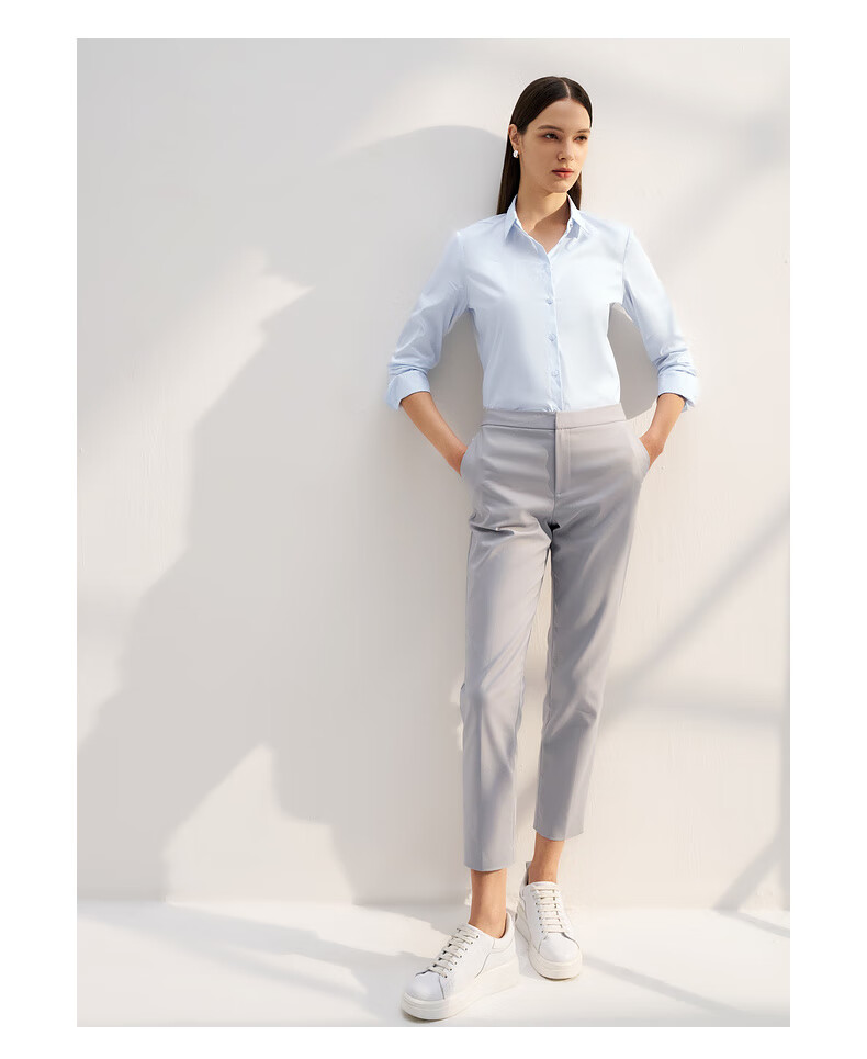 G2000 [Soft And Comfortable] Women's Autumn And Winter Clothing, Mall-Matching Cotton Skin-Friendly Business Commute Comfortable Long-Sleeve Shirt 11