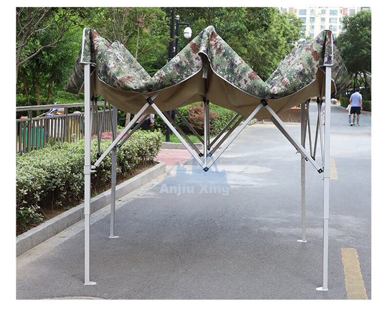 Anjiuxing Camouflage Sunshade Outdoor Retractable Four-Corner Umbrella Tent Rain Shelter Xingcong 3*4.5m (Direct from Beijing Warehouse) 13