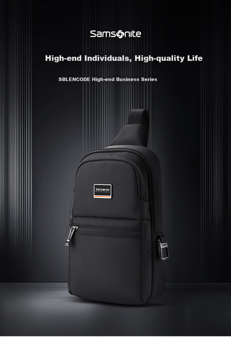 Xinxiuli Chest Bag, Executive Briefcase for Men, Single-Shoulder Bag, Vertical Fashion Sports Crossbody Bag, HO0*09011, Black 1