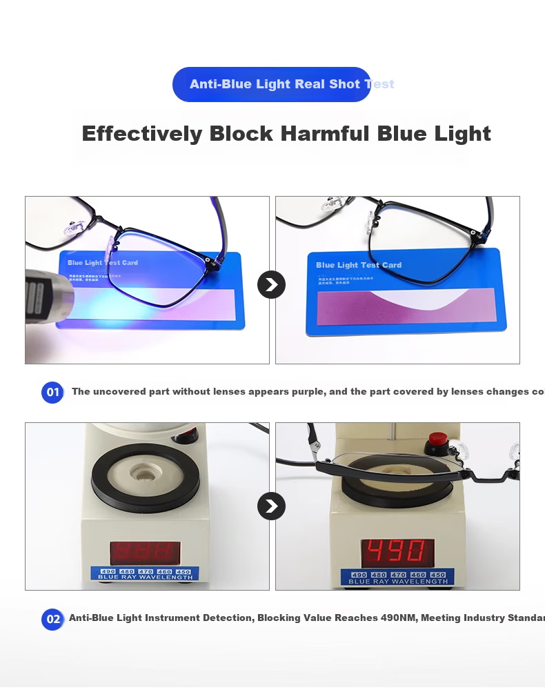 GOGOSOON Large Face Semi-Rimless Reading Glasses for Men, High Definition Ultra-Light Eye Protection Anti-Blue Light Fashionable Presbyopic Glasses for Middle-Aged And Elderly High-End Wome 7