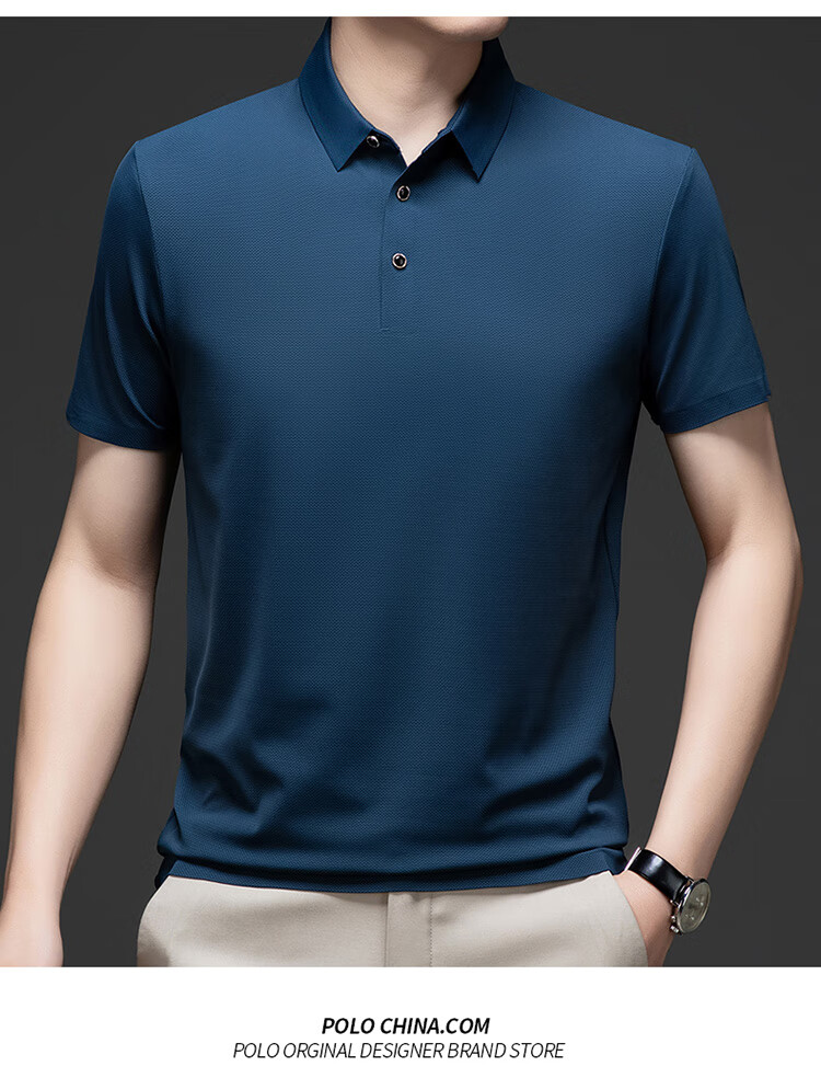 LangSha Polo Shirt for Men, Summer Quick-Dry Ice Silk Cool-Touch T-Shirt, Loose Casual Business Versatile Collared Short Sleeve, Gift for Elders 14