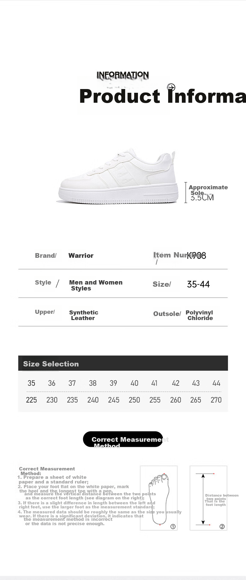 Huili Official Women's Sneakers, New Summer Style Versatile Student Shoes, Lightweight White Shoes for Women, White And Blue, Size 36 5