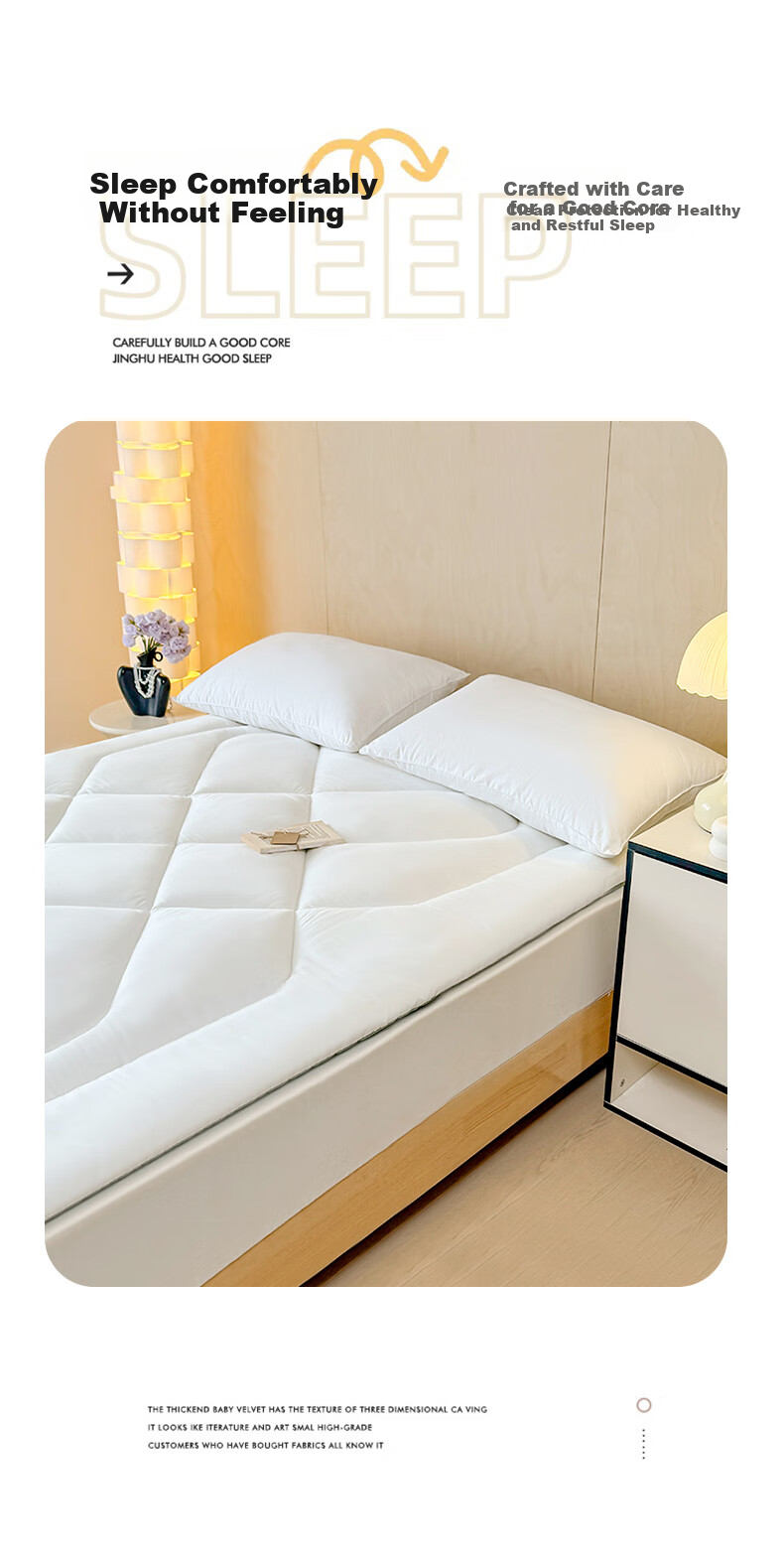 Grace Class A Thickened Fiber Mattress, Student Pad, Single Bed Mat, White And Green, 1.8 Meters 2