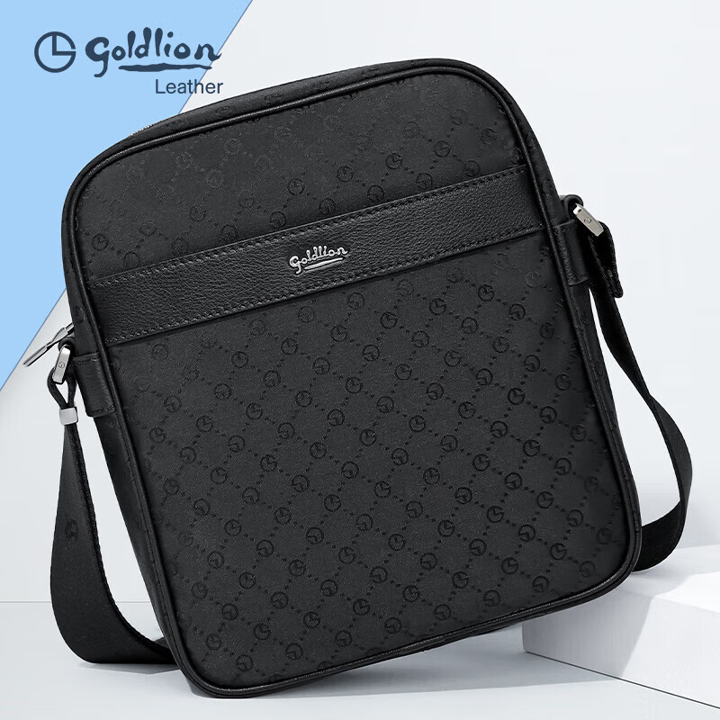 Goldlion Vertical Shoulder Bag, Large Capacity Crossbody Bag, Lightweight Men's Handbag, Birthday Gift