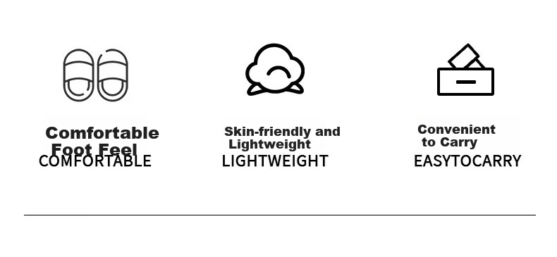 GUOLUOFEI Portable Folding Slippers for Travel, Couples, Outdoor Use, Summer, Bathroom, Shower Room, Indoor Sandals, White, Size M 3