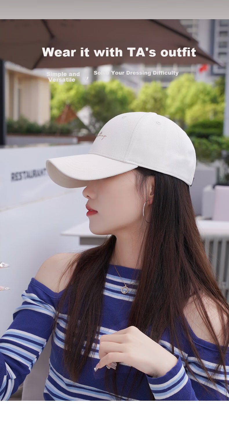CACUSS Baseball Cap for Women, Spring And Autumn Soft Top Visor Hat, Outdoor Sun Hat, Face-Slimming Korean Style Versatile Sunshade Cap, Coffee Color 3