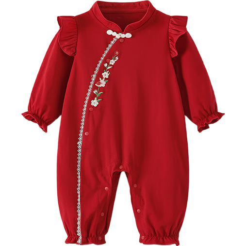 VOONLIE Baby Clothes Spring New Style, Newborn Girl's Onesie, Princess Full Moon Hundred Days Greeting Outfit, First Birthday Dress