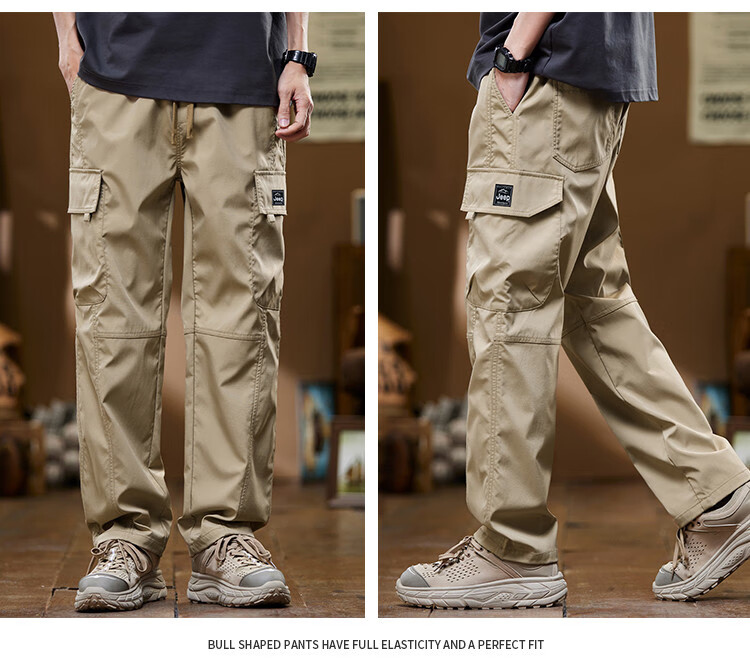 JEEP High-End Cargo Casual Pants for Men, New Style for Fall 2026, Loose Straight-Leg Trendy Wide-Leg Trousers for Me 13