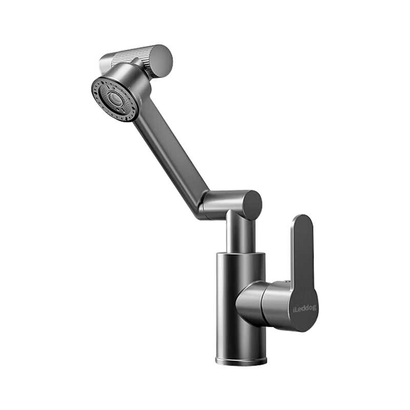 ILeddog [German Craftsmanship] All-Copper Washbasin with Four-Level Mechanical Arm, Universal Bathroom Sink, Hot And Cold Water Faucet ZCMLT
