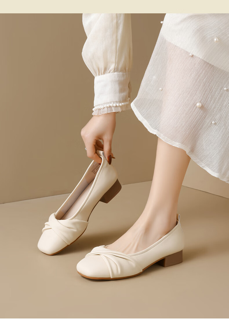 DAPHNE Women's Low-Cut Flats, 2026 New Summer Style, Soft-Soled Ballet Flats, French Mary Jane Slip-On Mom Shoes 1