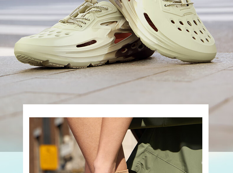 361° Men's Sports Slippers, Spring And Summer BIG3 Perforated Shoes, Outdoor Home Beach Sandals, Men's Slippers, 672426717-11 34
