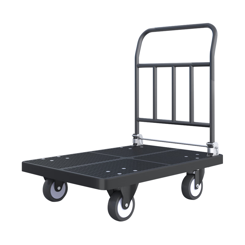BYB Small Cart, Cargo Flatbed Cart, Four Steel Pipes, Widened Wheels, 1000 Jin Capacity, 90x60cm, Hand Truck, Trailer, BYB-3900