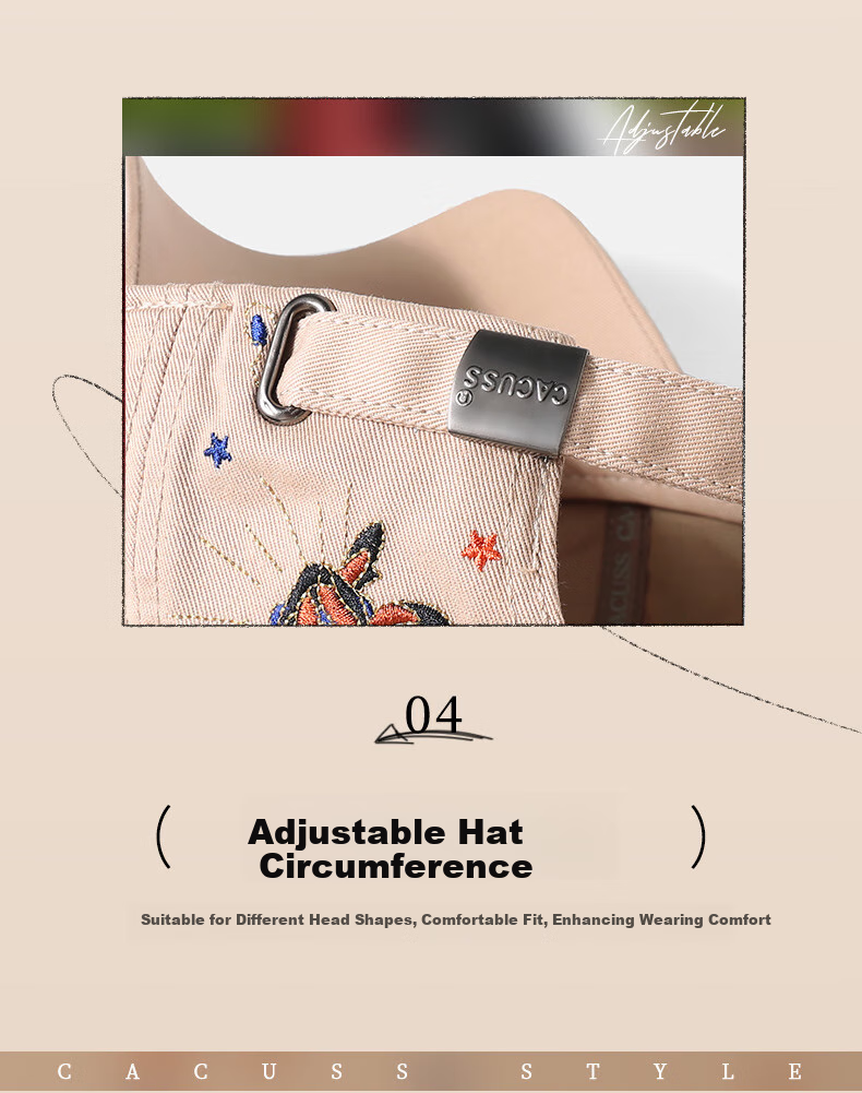 CACUSS Baseball Cap for Women, All-Season Visor Hat, Outdoor Sun Protection Hat, Korean Style Versatile Casual Cap, Khaki 8