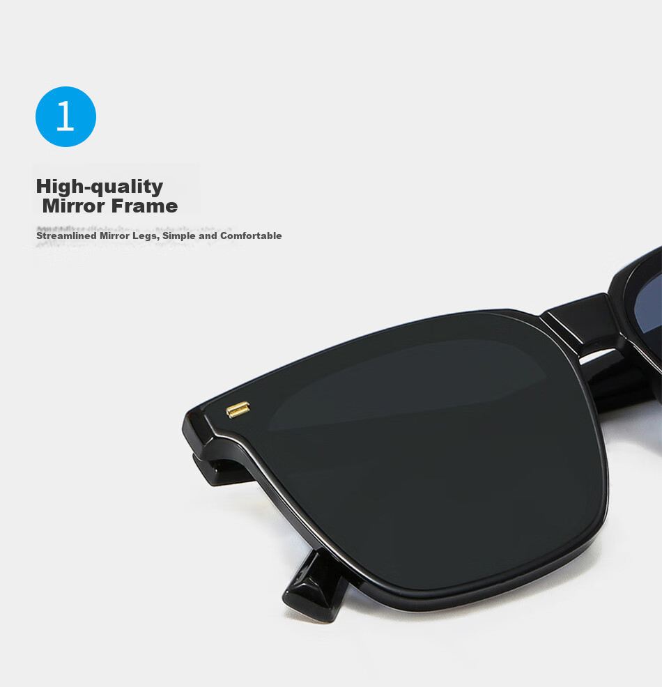DRATRA Polarized Sunglasses for Men And Women, Large Face Slimming Effect, Driving Anti-Glare, Trendy Square Frame Sun Glasses 8