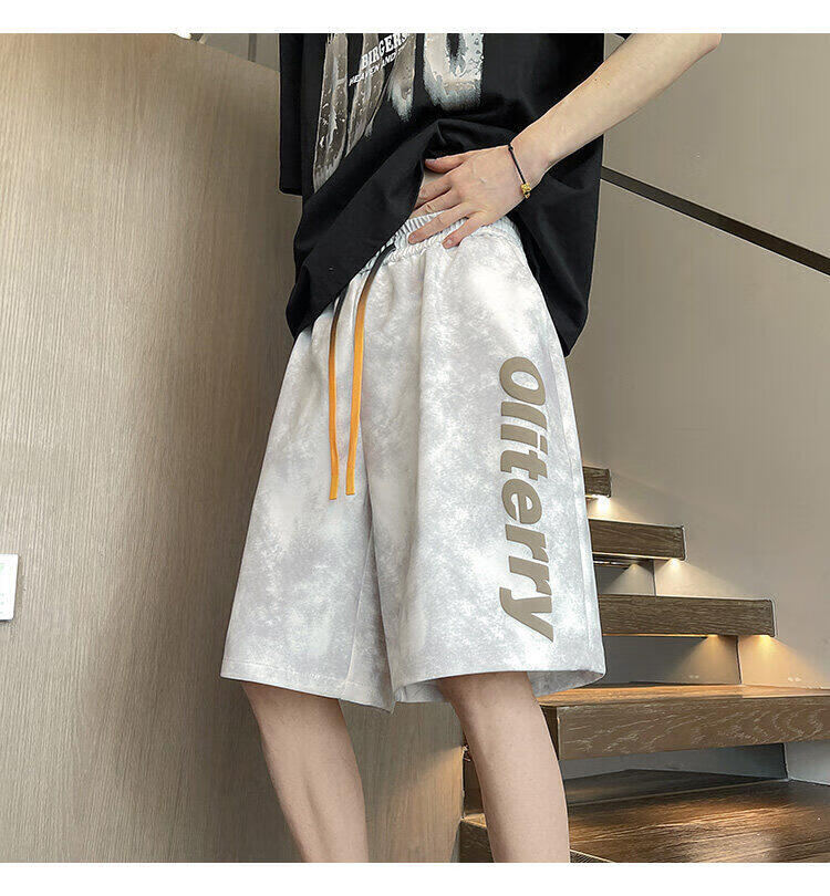 Zofeili Men's American Tie-Dye Shorts Summer 2025 Loose Casual Versatile Sports Pants Youth Trendy Five-Point Pants 14