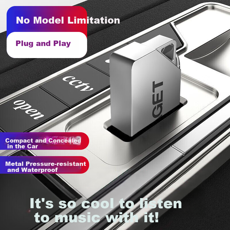 EAGET 64GB USB2.0 Flash Drive U8M Metal Mini Waterproof Portable Creative Personalized Car USB Drive for Study, Office Work And Bidding, Silver