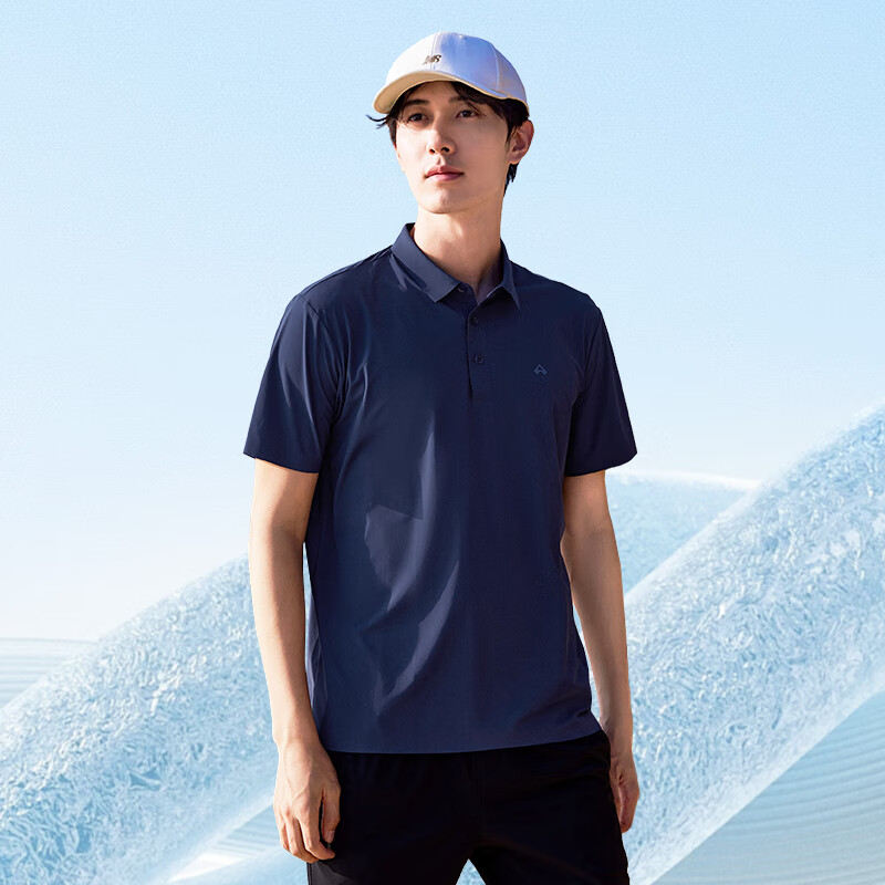 Pioneer Camp Polo Shirt for Men, Summer New Style, Ice Silk Cool Feeling Sun Protection Shirt, Men's Short-Sleeve Business Casual Half-Sleeve T-Shirt