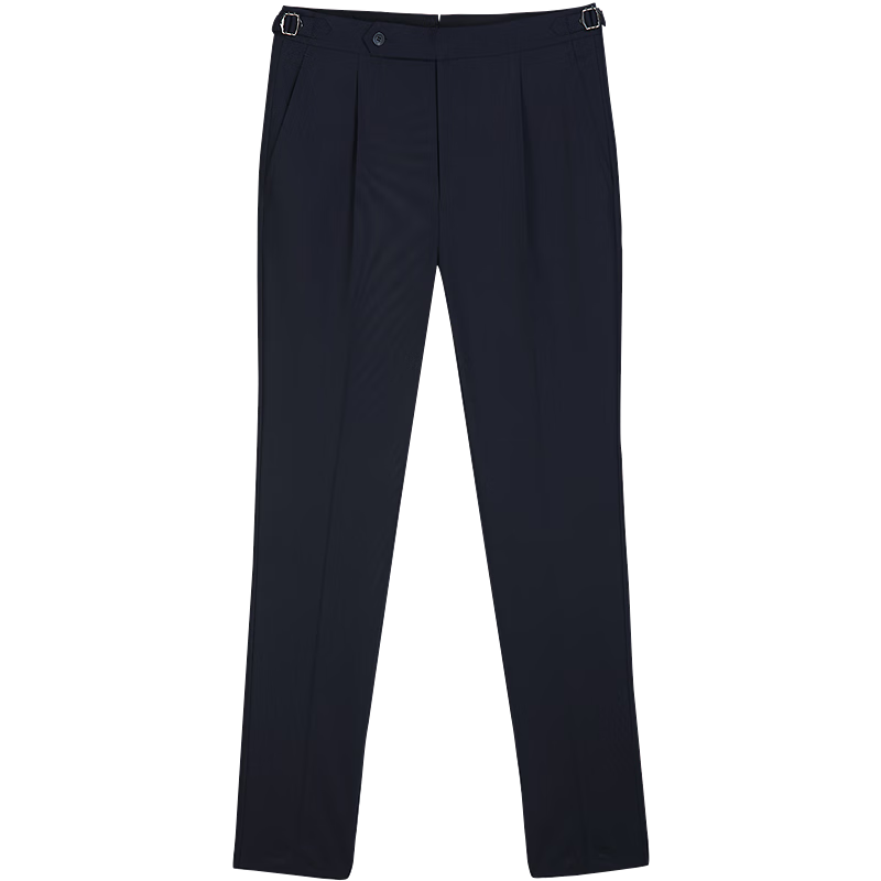 Goldlion Yun Chui Men's Spring Summer Business Slim Fit Machine Washable Dress Pants Dark Blue 35