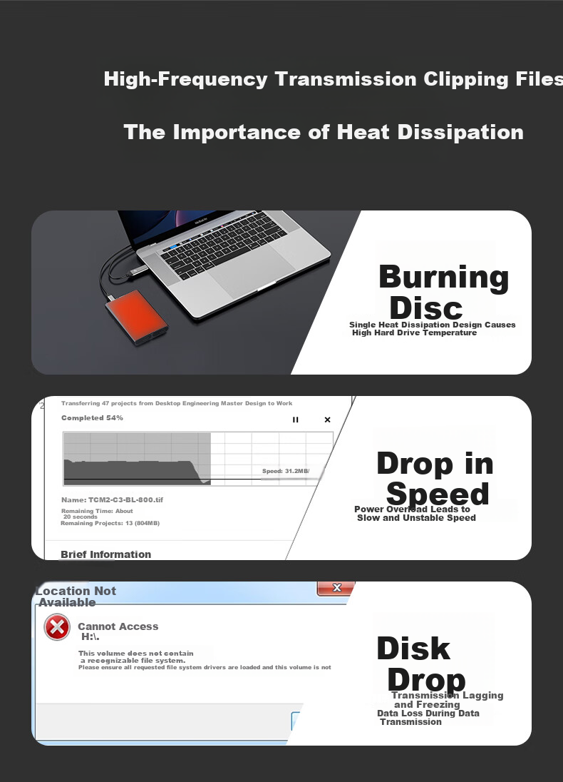 Yottamaster SSD Enclosure USB4 40Gbps M.2 Hard Drive Case Compatible with Thunderbolt 4/3, Suitable for Computers And Laptops, External Hard Drive Enclosure 2