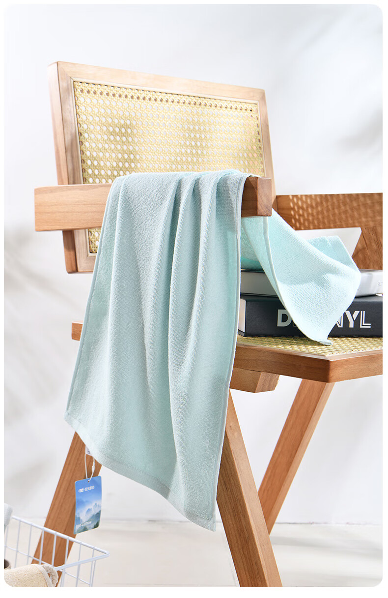 Yaguang Towels, Pure Cotton, Grade A Soft And Skin-Friendly, Absorbent, Not Prone to Shedding, Suitable for Face Washing And Bathing, He Lan Face Towels, Pack of 4 8