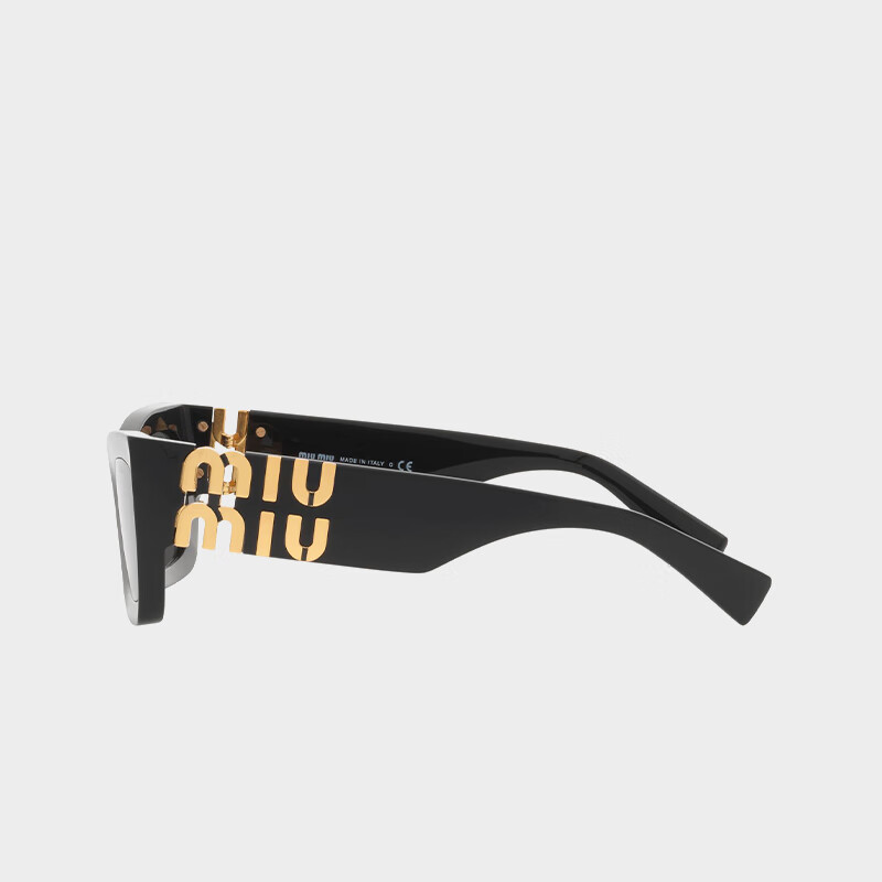 Женские солнцезащитные очки Miu Miu, полнокадровая оправа, модель 0MU09WS1AB5S053, черные, кошачий глаз
