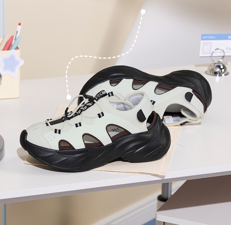 361° Sports Slippers, Thick-Soled Crocs-Style Clogs for Women, Summer Outdoor Water-Walking Mary Jane Sandals, 682526715-1 14