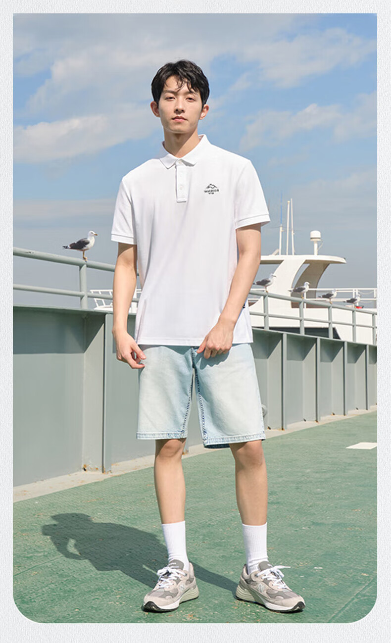 Huili Polo Shirt for Men, Summer Short-Sleeve, Quick-Dry T-Shirt, Breathable Collar, Casual Menswear, Gray, XL 9