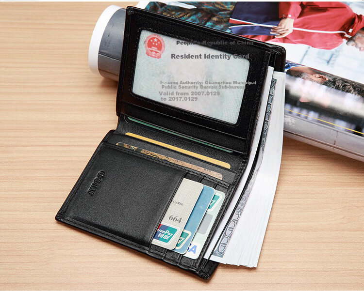 GOLF Men's Wallet, Vertical Style, Soft Leather Billfold, Multi-Card Slots, Bank Card Holder, Business Casual, Lightweight Coin Purse, Gift Box Packaging 7