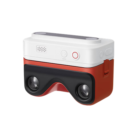 KanDao Sees Cool QooCam EGO Instant View 3D Camera Dual-Lens 4K Action Camera VR Compatible 3D Stand-Up Vlog Camera High Definition White Set