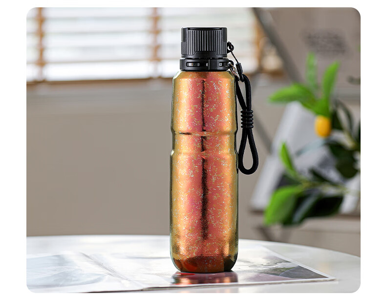IMOGY German Pure Titanium Insulated Bottle High-Value Large Capacity Office Ice Preservation Cup One-Button Quick Open Cycling Sports Water Bottle 18