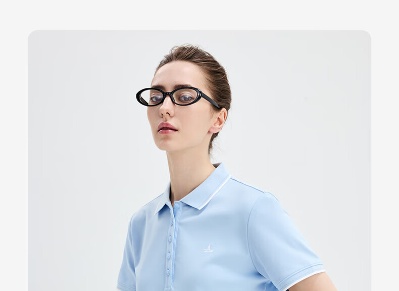 Navigare Women's Basic Collared T-Shirt, Commuter Short-Sleeve Polo Shirt, 2325525529 25