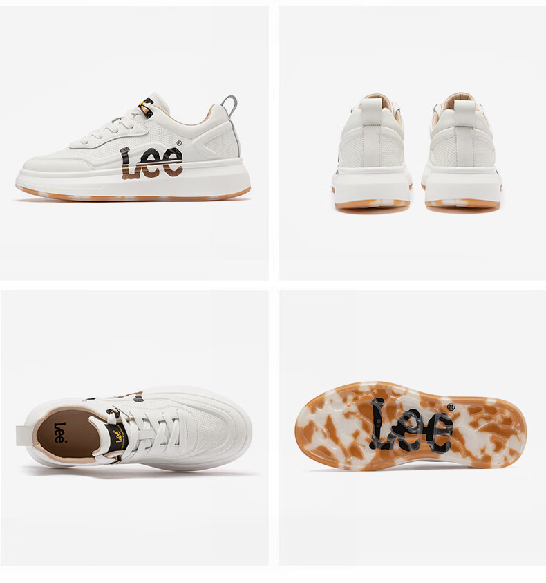 Lee Men's New Fashionable Breathable Casual Shoes, Versatile Low-Top Men's Sneakers, Thick-Soled Height-Increasing Trendy Shoes for Me 8