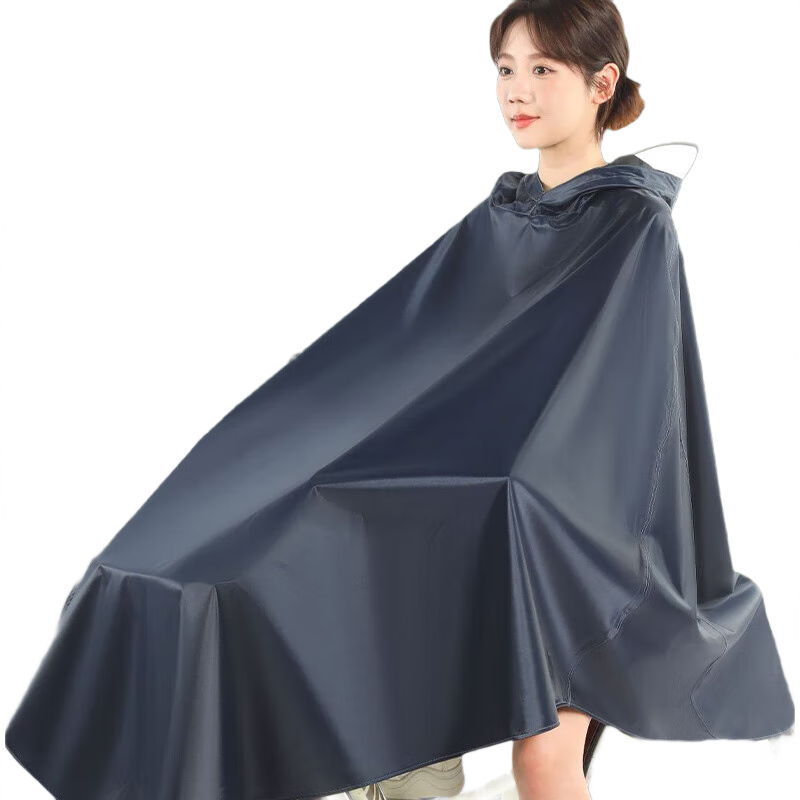 Cheguimu Bicycle Raincoat with Double Brimmed Hood, Oxford Fabric, for Electric Bikes, Students, Adults, Men And Wome